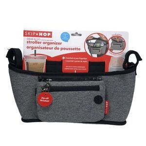 Skip Hop Black and Gray Stroller Organizer